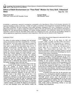 "Free-Field" Motion for Very Soft, Urbanized Sites