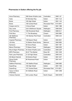 List of pharmacies in Sutton offering the flu jab