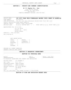 MSDS - WF Taylor Co., Inc.
