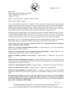 NEW YORK SPORTFISHING FEDERATION