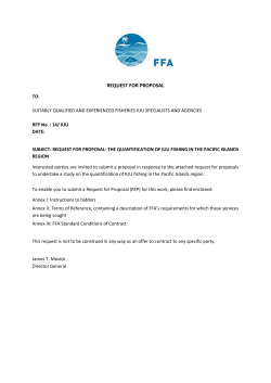 RFP - IUU quantification FINAL - Pacific Islands Forum Fisheries