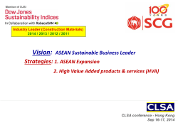 Vision: ASEAN Sustainable Business Leader Strategies: 1