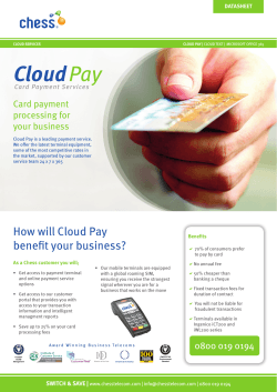 Cloud Pay - Product Sheet