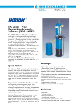 Automatic Softeners - Specialityequipments