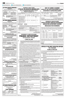 Greater Kashmir Inner Pages - GreaterKashmir e
