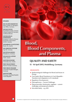 Blood, Blood Components, and Plasma