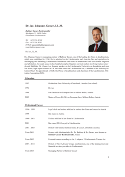 Dr. iur. Johannes Gasser, LL.M.