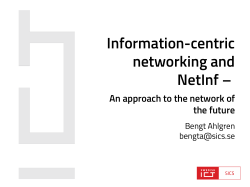 NetInf slides - Department of Information Technology