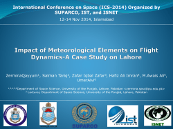 Impact of Meteorological Elements on Flight dynamics