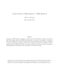 A short history of IRE Region 9 / IEEE Region 8