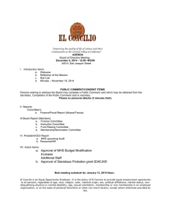 Board of Directors Meeting Agenda