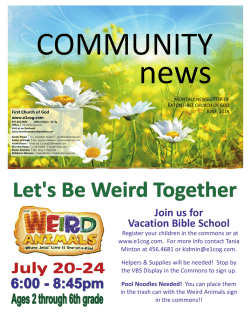 Join us for Vacation Bible School