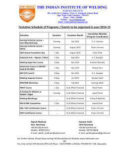 Program Schedule 2014-2015