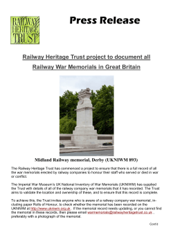 Press Release - Railway Heritage Trust