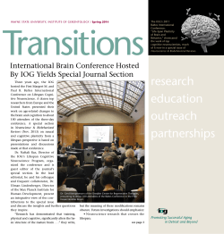 Transitions - Institute of Gerontology