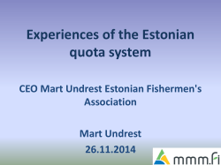 Historic overview of Estonian quota system