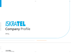 Iskratel Company Profile 2014