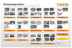 Timken Bearing Damage Analysis Poster