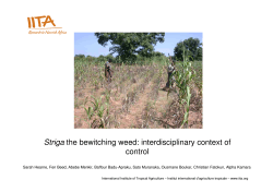 Striga the bewitching weed: interdisciplinary context of control