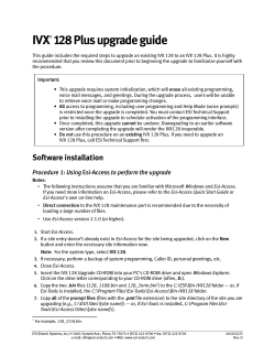 IVX® 128 Plus upgrade guide