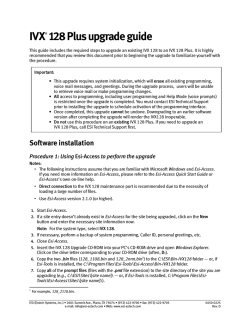 IVX&reg; 128 Plus upgrade guide