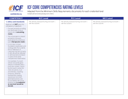 ICF CORE COMPETENCIES RATING LEVELS
