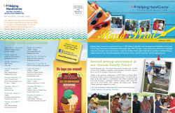 Summer 2014 Newsletter - Helping Hand Rehabilitation Center