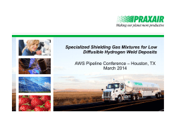Specialized Gas Mixes for Low Diffusible Hydrogen Weld Deposits