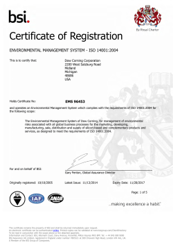 ISO14001 Certificate of Registration