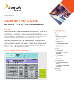 SENSORDRIVERFS Drivers for Smart Devices Fact Sheet