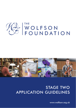 STAGE TWO APPLICATION GUIDELINES