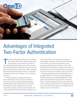 Advantages of Integrated Two-Factor Authentication
