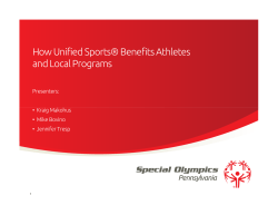 How Unified Sports® Benefits Athletes and Local Programs