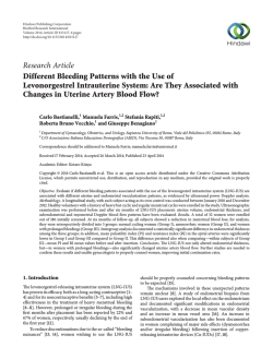 Different Bleeding Patterns with the Use of Levonorgestrel