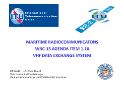 Maritime Radiocommunications in ITU