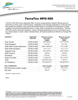 TerraTex HPG-500 - Hanes Geo Components