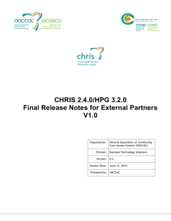 CHRIS 2 4 0-HPG 3 2 0 Final Release Notes for External Users