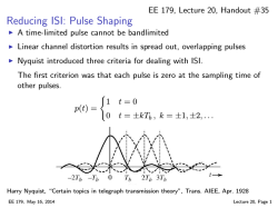 Reducing ISI: Pulse Shaping