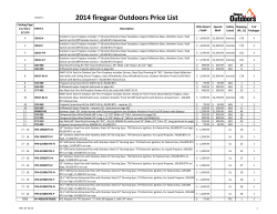 2014 firegear Outdoors Price List