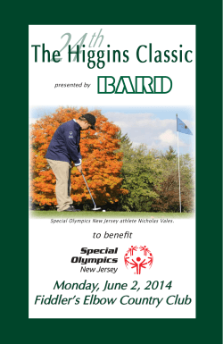 Invitation Package - Special Olympics New Jersey