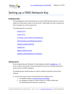 Setting up a FRED Network Key - FRED Software Knowledge Base