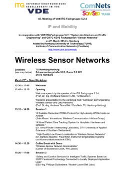 ITG Meeting 26 - Institut f&uuml;r Kommunikationsnetze und