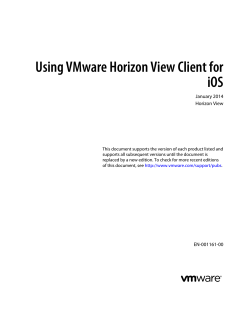 Using VMware Horizon View Client for iOS