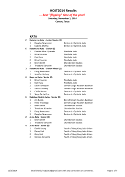 HOJT 2014 Results Final.xlsx - Houston Open Judo Tournament