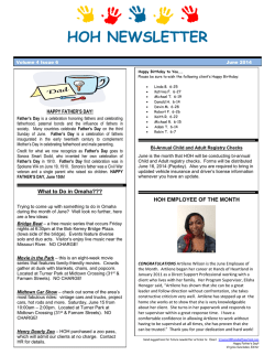HOH Newsletter June 2014