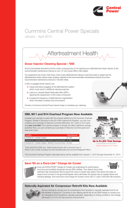 Specials - Cummins Central Power,LLC