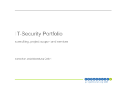 IT-Security Portfolio networker, projektberatung GmbH