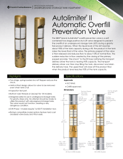 Autolimiter® II Automatic Overfill Prevention Valve