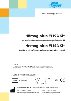 Hämoglobin ELISA Kit Hemoglobin ELISA Kit