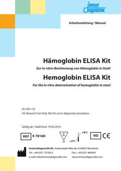H&auml;moglobin ELISA Kit Hemoglobin ELISA Kit